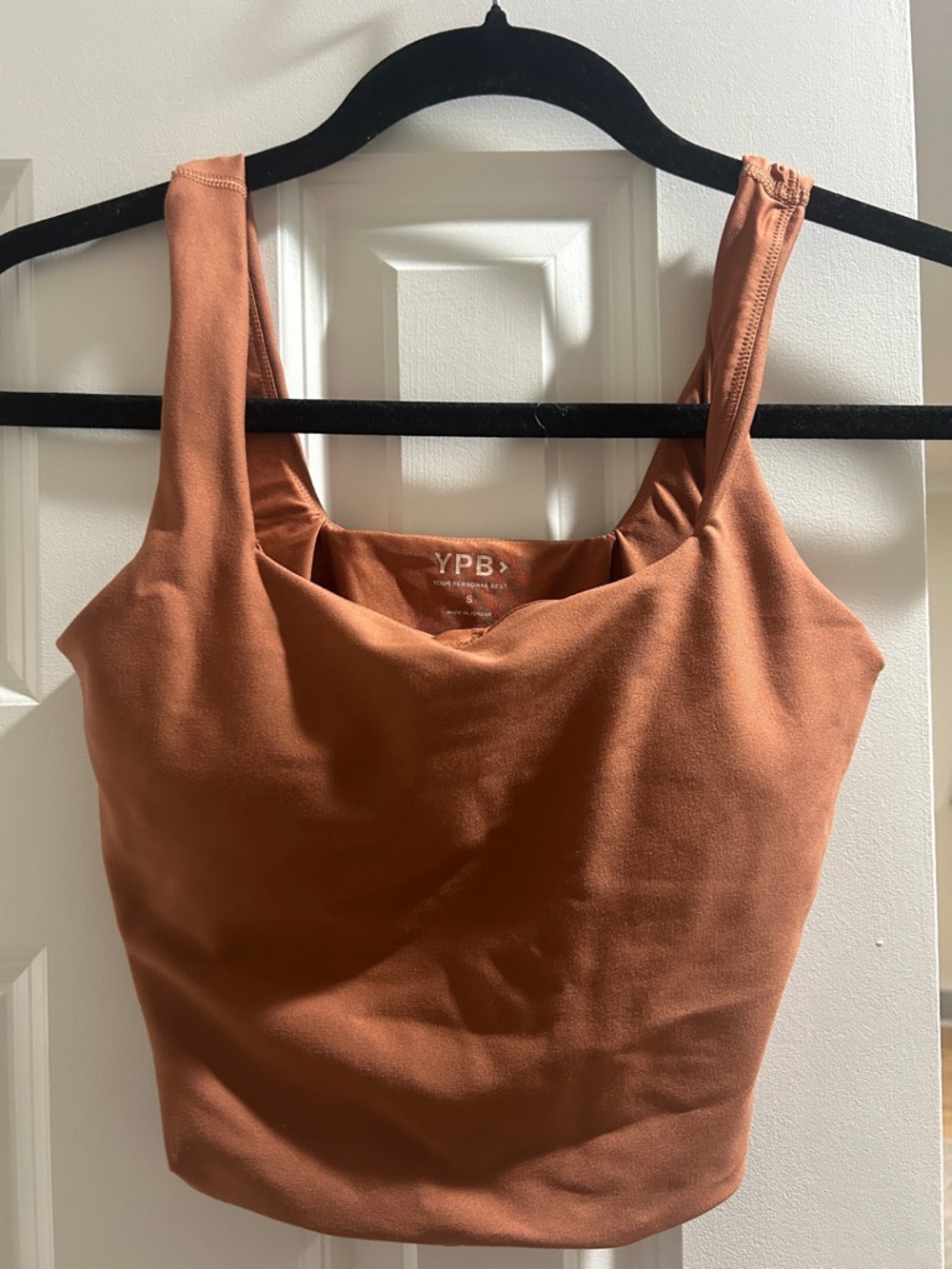 Abercrombie & Fitch Rust Brown Square Neck Crop Top YPB